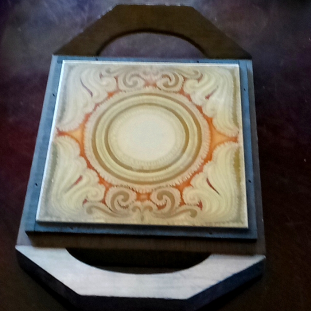 Handmade Italian tile trivet Hand Painted